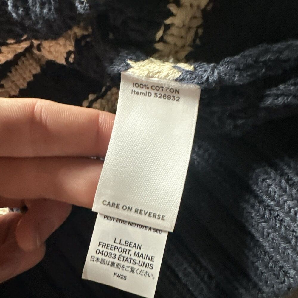 L.L. Bean signature heritage birdseye sweater, L R - Picture 3 of 5